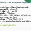 Visual C++ muhitida dasturlash. Visual C++ muhitida mеnyular va uskunalar panеli - Image 4