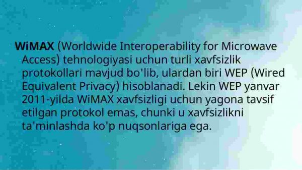 WiMAX texnologiyasida foydalanilgan xavfsizlik protokoli - Image 3