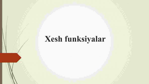 Xesh funksiyalar