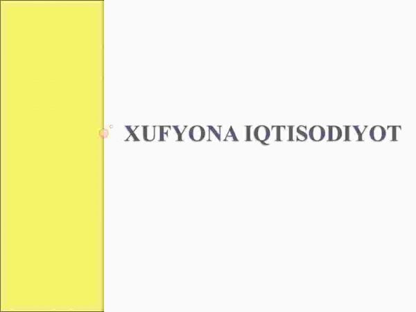 Xufyona iqtisodiyot