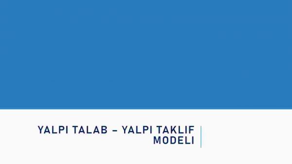 Yalpi talab – yalpi taklif modeli