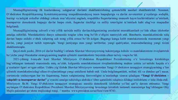 Yangi O'zbekistonning taraqqiyot strategiyasi-farovon kelajagimiz kafolati - Image 3
