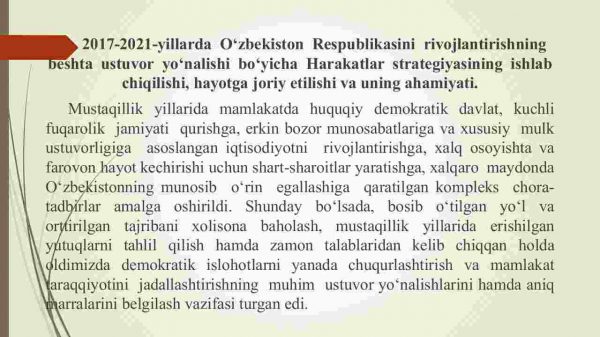 Yangi O'zbekistonda amalga oshirilayotgan islohotlar - Image 3