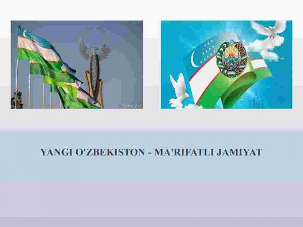 Yangi O'zbekiston-ma'rifatli jamiyat