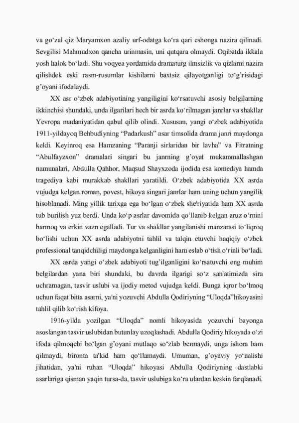 Yangi o'zbek adabiyotining asosiy xususiyatlari - Image 4