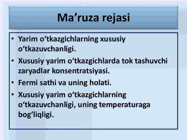 Yarim o'tkazgichlarning xususiy elektr o'tkazuvchanligi - Image 2