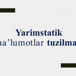Yarimstatik ma'lumotlar tuzilmasi