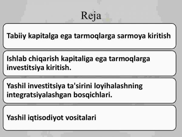 Yashil iqtisodiyotga o'tishning zaruriyati, tamoyillari va mexanizmlari - Image 2