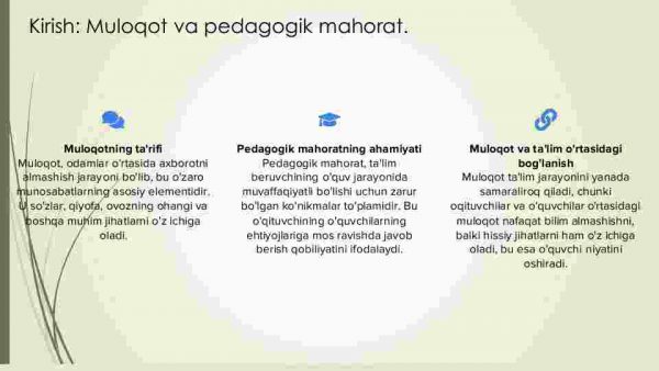 Yosh o‘qituvchining pedagogik mahoratini takomillashtirishda muloqotning ahamiyati - Image 3