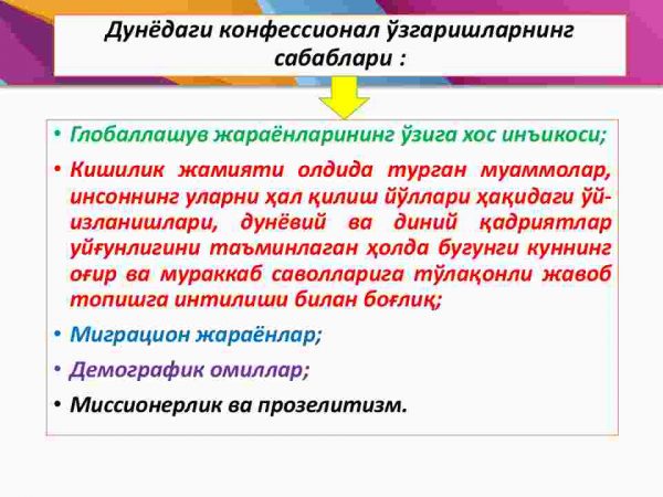 Zamonaviy dunyoning konfessial manzarasi - Image 4