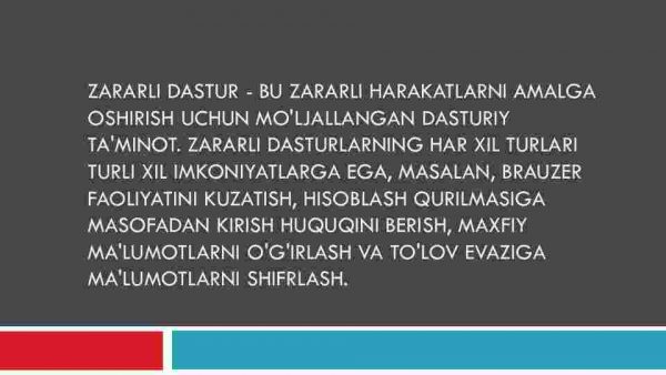 Zararli dasturlardan himoya qilish - Image 2
