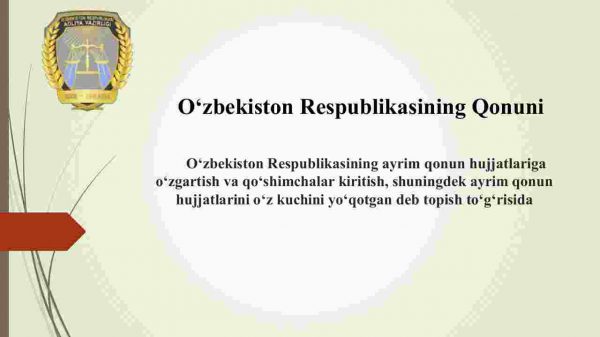 Oʻzbekiston Respublikasining qonuni