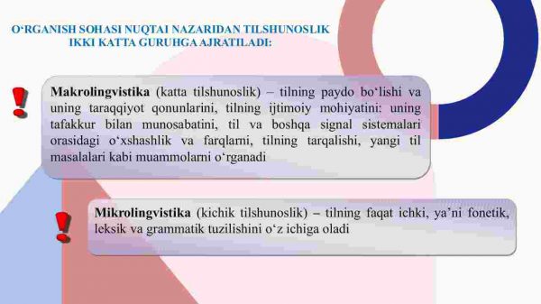 Tilshunoslik fanining o'rganish obyekti. Tilning paydo bo'lishi. Tillarning o'zaro munosabatlari va rivojlanish qonuniyatlari - Image 4