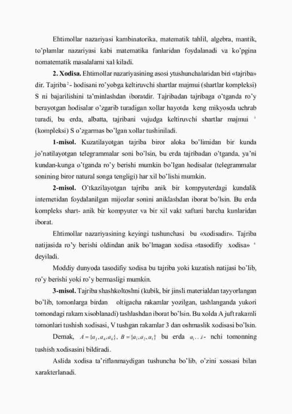 Ehtimоllаr nаzаriyasining аsоsiy tushunchаlаri - Image 3