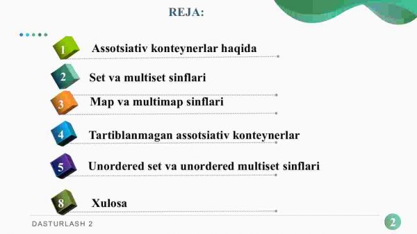 Аssotsiativ konteynerlar (set, map, multiset, multimap) - Image 2