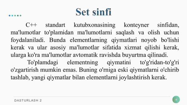 Аssotsiativ konteynerlar (set, map, multiset, multimap) - Image 4