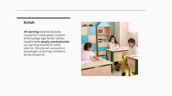 XX asrning boshlarida bola rivojlanish nazariyalari: Asosiy yondoshuvlar va ta'sirlar - Image 2