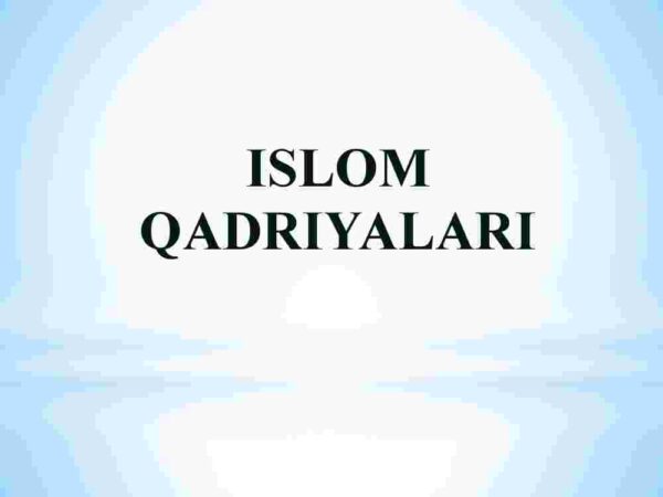 Islom qadriyalari