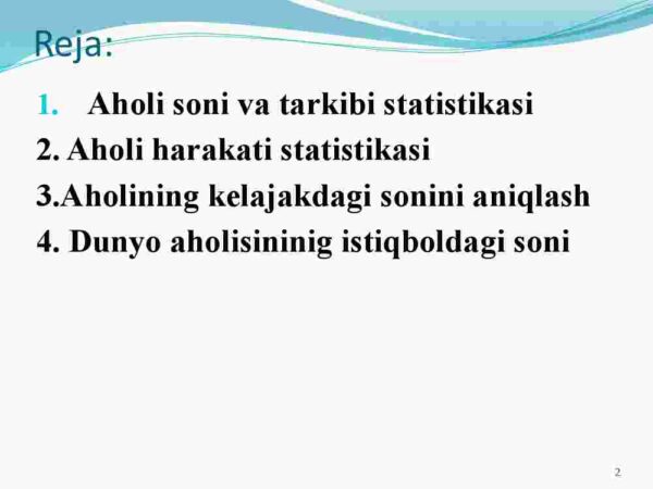 Aholi Statistikasi - Image 2