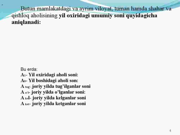 Aholi Statistikasi - Image 4