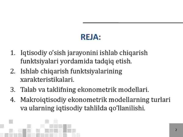 Amaliy ekonometrik modelllar - Image 2