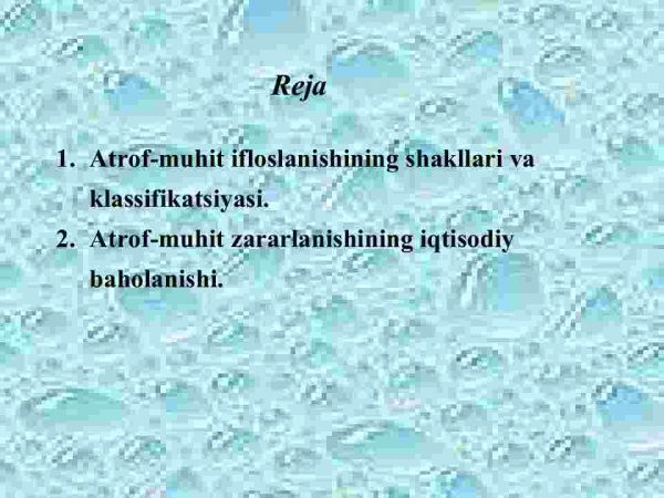 Аtrof-muhit zararlanishining iqtisodiy baholanishi - Image 2