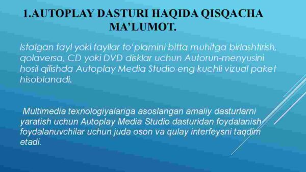 Autoplay dasturida electron darsliklar yaratish - Image 3
