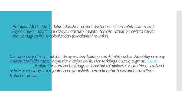 Autoplay dasturida electron darsliklar yaratish - Image 4