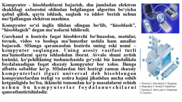 Axborot jarayonlarining zamonaviy apparat va dasturiy ta'minoti - Image 3