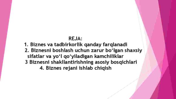 Qanday qilib biznesni shakllantirish lozim? - Image 2