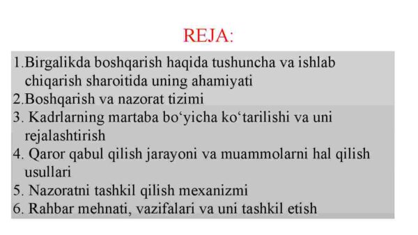 Inson resurslarini boshqarishda boshqarish va nazorat - Image 2