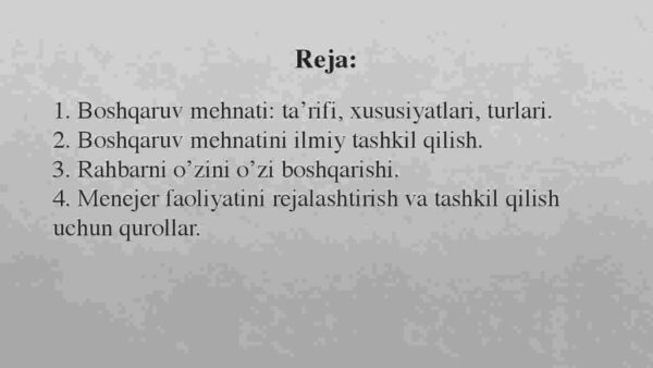 Boshqaruv mehnatini tashkil qilish - Image 2