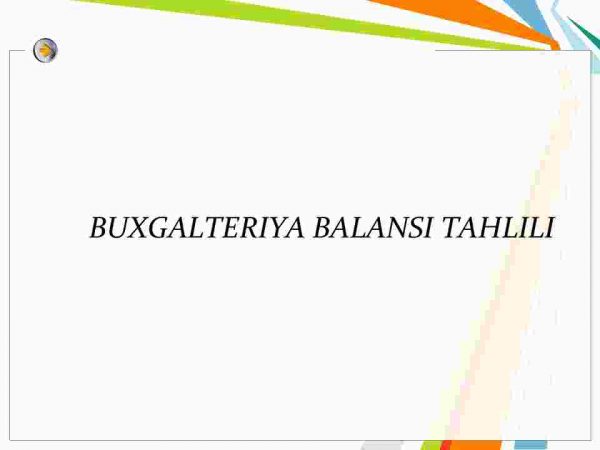 Buxgalteriya balansi tahlili