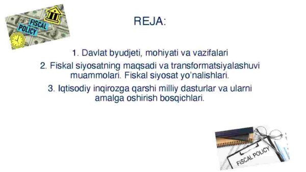 Davlat byudjeti va fiskal siyosati - Image 2