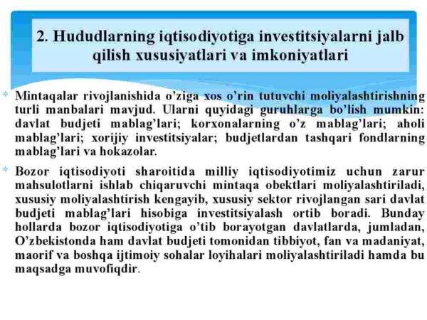 Davlatning mintaqaviy siyosati va hududlar rivojlanishining istiqbollari - Image 4
