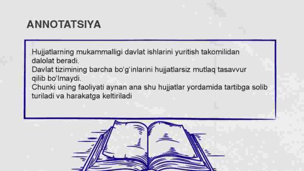 Ish hujjatlari va ularga qo'yiladigan talablar - Image 2