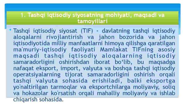 Davlatning tashqi iqtisodiy siyosati - Image 3