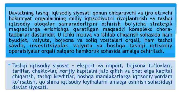 Davlatning tashqi iqtisodiy siyosati - Image 4