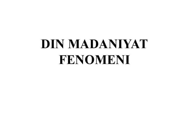 Din madaniyat fenomeni