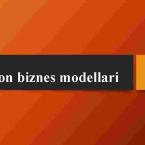 Elektron biznes modellari