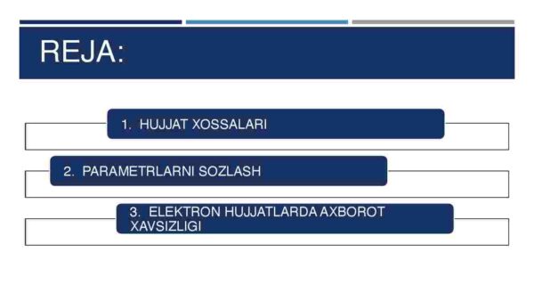  Hujjat xossalari va betlarni parametrlarini sozlash. eleKtron hujjatlarda axborot xavsizligi.  - Image 2