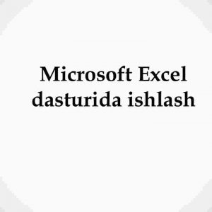 Microsoft Excel dasturida ishlash