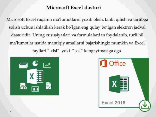 Microsoft Excel dasturida ishlash - Image 2
