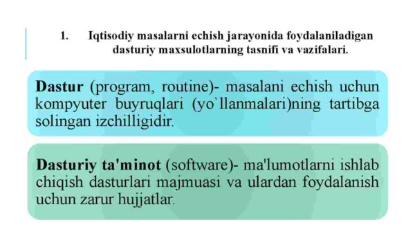 Iqtisodiyotda foydalaniladigan dasturiy mahsulotlar - Image 4