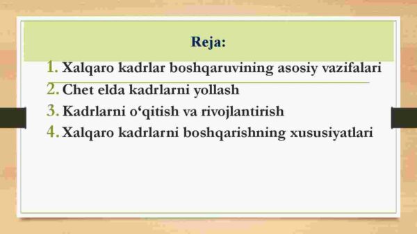 Inson resurslarini boshqaruvining zamonaviy usullari. Chet elda kadrlarni yollash, o'qitish va boshqarish - Image 2