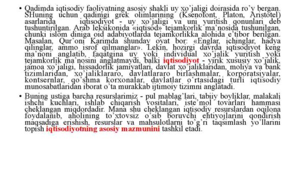 Iqtisodiyot nazariyasi fanining predmeti va bilish uslubi - Image 4