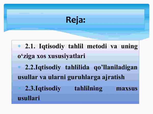 Iqtisodiy tahlilning metodi va usullari - Image 2