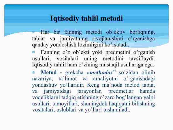 Iqtisodiy tahlilning metodi va usullari - Image 3