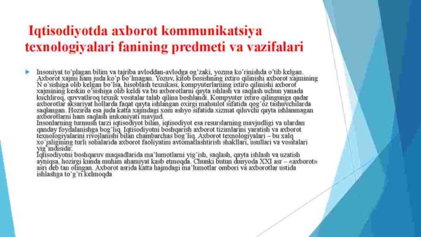 Iqtisodiyotda axborot kommunikatsion texnologiyalar va tizimlar maqsadi va vazifalari - Image 3