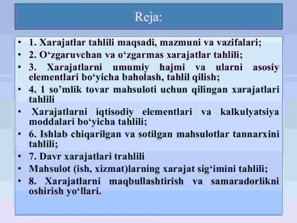 Ishlab chiqarish va davr xarajatlari tahlili - Image 2